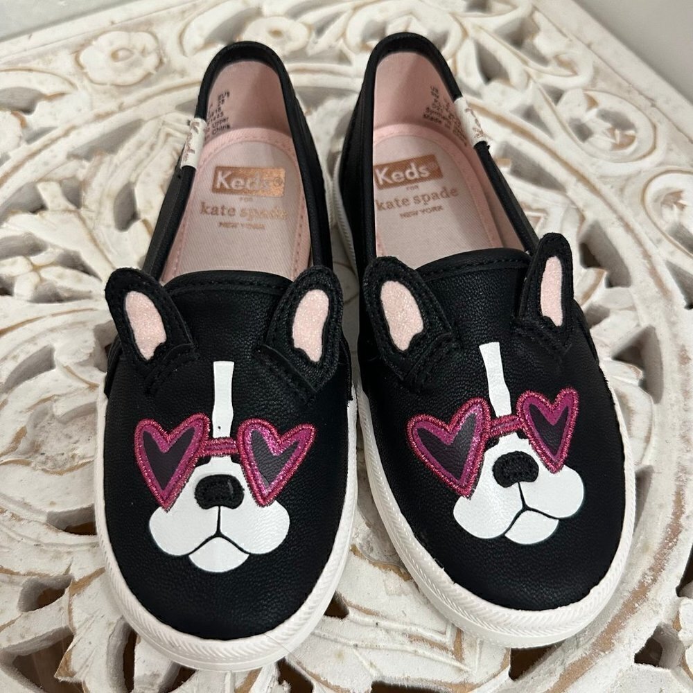 Kate Spade Keds bulldog slip on sneakers